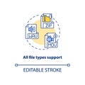 All file types support concept icon Royalty Free Stock Photo