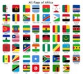 All flags of Africa button square