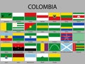 all Flags of departments of Colombia