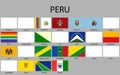 all Flags of departments of Peru