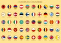 All flags of European countries Royalty Free Stock Photo