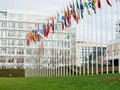 All flags with flag of Russia flying half-mast