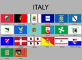 all Flags provinces of Italy Royalty Free Stock Photo