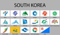 all Flags provinces of South Korea