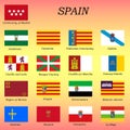 all flags of the Spain regions