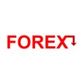 Forex icon - Bearish Royalty Free Stock Photo