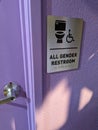 All gender restroom sign America Royalty Free Stock Photo