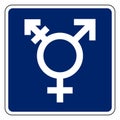 All Gender Restroom Symbol Sign,Vector Illustration, Isolated On White Background Label. EPS10