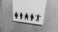 All Gender washroom door sign for the public toilets Royalty Free Stock Photo