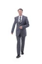 In all growth.a successful businessman, confidently striding forward. Royalty Free Stock Photo