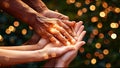 All Hands In People Soft Diffuse Bokeh Focus Friendship Unity Trust Community