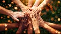 All Hands In People Soft Diffuse Bokeh Focus Friendship Unity Trust Community