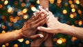 All Hands In People Soft Diffuse Bokeh Focus Friendship Unity Trust Community