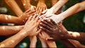 All Hands In People Soft Diffuse Bokeh Focus Friendship Unity Trust Community