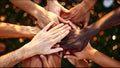 All Hands In People Soft Diffuse Bokeh Focus Friendship Unity Trust Community