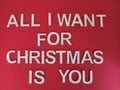 All I want for Christmas is you sign on a red background Royalty Free Stock Photo