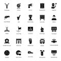 Outdoor Sports Glyph Icons Pack