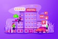 All-inclusive hotel concept vector illustration