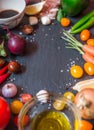 Plate full of vegetables from italy