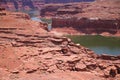 All the inlets of the colorado river in the Gleen Cnayon Nation Park Royalty Free Stock Photo