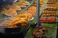 All kind of street food in Thailand Royalty Free Stock Photo