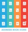 All Kinds of Contact Us Address Book Icons in Vector fo Royalty Free Stock Photo