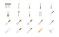 all knifes types you need knifes flat icons Royalty Free Stock Photo