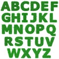 All letters of green grass alphabet Royalty Free Stock Photo