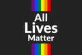 All Lives Matter concept. Template for background, banner, poster with text inscription. Vector EPS10 illustration. Royalty Free Stock Photo