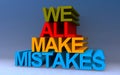 we all make mistakes on blue Royalty Free Stock Photo