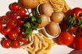 All the makings for a good pasta Royalty Free Stock Photo