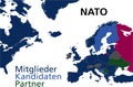 The nato in 2022 with members an candidates