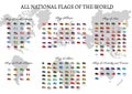 All national flags of the world. Royalty Free Stock Photo