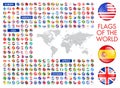 All national flags of the world Royalty Free Stock Photo