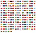 All national flags of the world with names - high quality vector flag isolated on white background Royalty Free Stock Photo