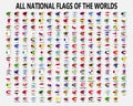 All national flags of the worlds. Royalty Free Stock Photo
