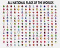 All national flags of the worlds. Royalty Free Stock Photo