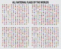 All national flags of the worlds. Royalty Free Stock Photo