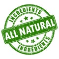 All natural ingredients vector stamp Royalty Free Stock Photo