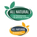 All Natural - No Preservatives and Flavors