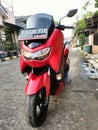 All new Yamaha Nmax red doff 2020 front view