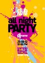 All Night Party design template.