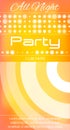 All night party flyer with the circles Royalty Free Stock Photo