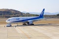 All Nippon Airways (ANA) airplane Royalty Free Stock Photo