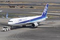 All Nippon Airways ANA airplane in Tokyo Royalty Free Stock Photo