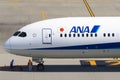 All Nippon Airways ANA airplane in Tokyo Royalty Free Stock Photo