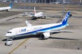 All Nippon Airways ANA airplane in Tokyo Royalty Free Stock Photo