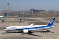 All Nippon Airways ANA airplane in Tokyo Royalty Free Stock Photo