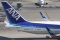 All Nippon Airways ANA airplane in Tokyo Royalty Free Stock Photo