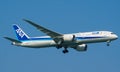 All Nippon Airways ANA Boeing 787-9 Dreamliner Landing Royalty Free Stock Photo